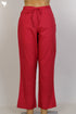Cambric Cotton Pants In Cranberry Red